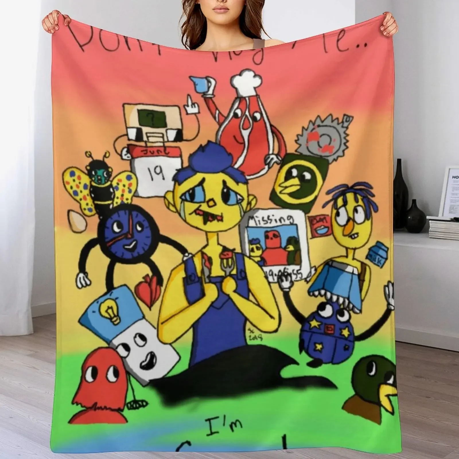 Dont hug me. I'm scared Throw Blanket Soft Cozy Blanket for Pet Kids Adults
Dont hug me. I'm scared Throw Blanket Soft Cozy Blanket for Pet Kids Adults