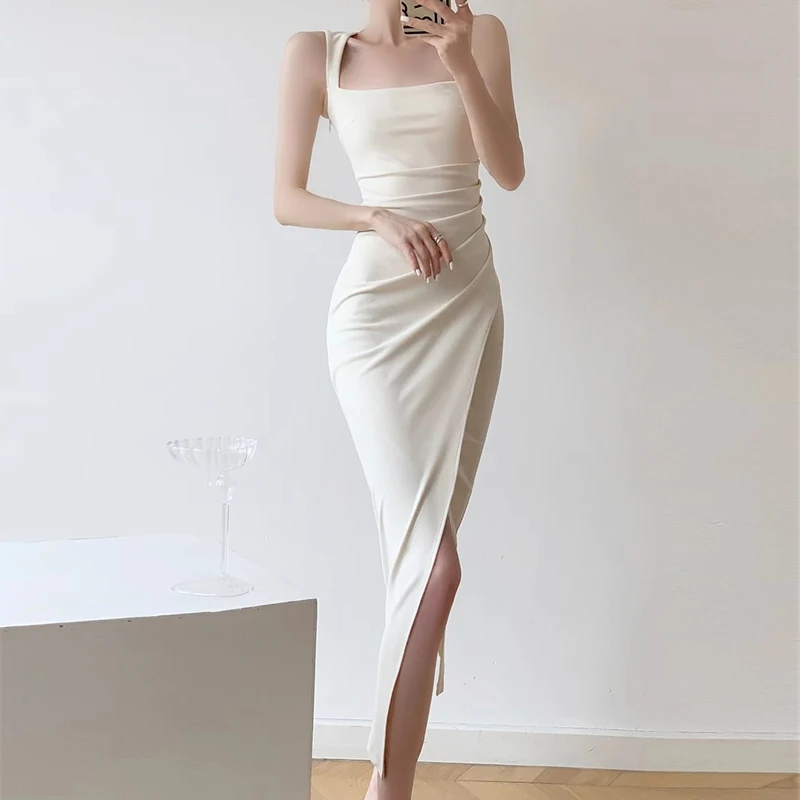 Women Sexy Split Ruched Asymmetrical Bodycon Elegant Party Dresses 2024 Summer Fashion Sleeveless High Waist Midi Dress Vestidos
Women Sexy Split Ruched Asymmetrical Bodycon Elegant Party Dresses 2024 Summer Fashion Sleeveless High Waist Midi Dress Vestidos