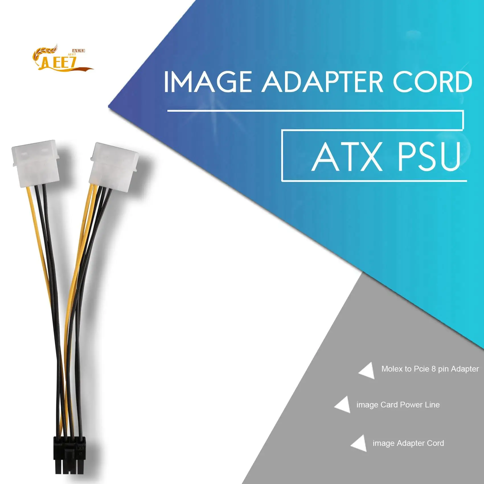 AEE7-10PCS 2 Molex 4-контактный к 8-контактному кабелю преобразователя питания PCI Express Pci-E ATX PSU-Molex к 8-контактному адаптеру Pcie
AEE7-10PCS 2 Molex 4-контактный к 8-контактному кабелю преобразователя питания PCI Express Pci-E ATX PSU-Molex к 8-контактному адаптеру Pcie