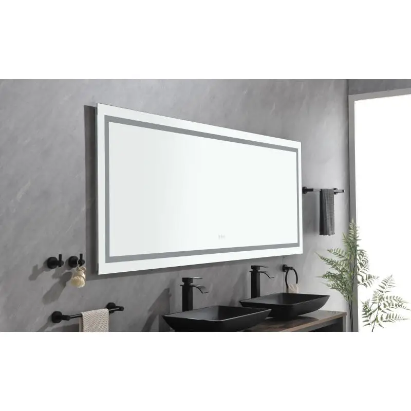 72 x 30 Inch LED Bathroom Mirror with Front and Backlight, Wall Mounted Vanity Mirror, Anti-Fog, Memory, 3 Colors, Stepless D
72 x 30 Inch LED Bathroom Mirror with Front and Backlight, Wall Mounted Vanity Mirror, Anti-Fog, Memory, 3 Colors, Stepless D