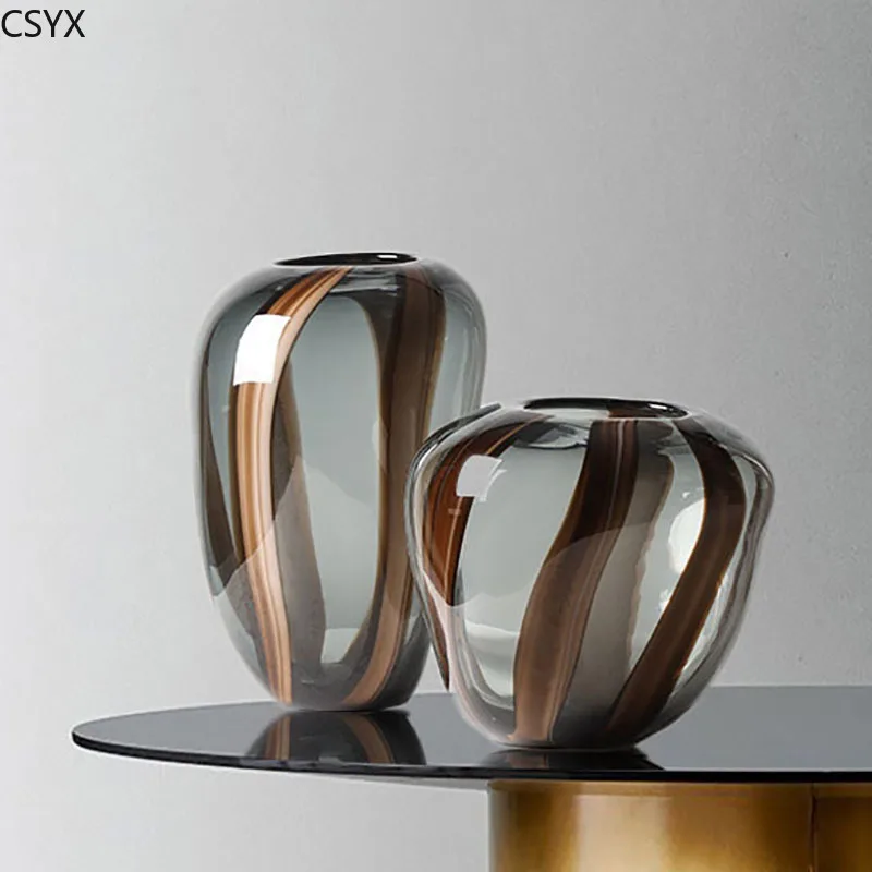 Colored Striped Glass Vase Table Decoration Flower Arrangement Creative Hydroponics Plant Pot Flowers Vases Room Aesthetic Decor
Colored Striped Glass Vase Table Decoration Flower Arrangement Creative Hydroponics Plant Pot Flowers Vases Room Aesthetic Decor