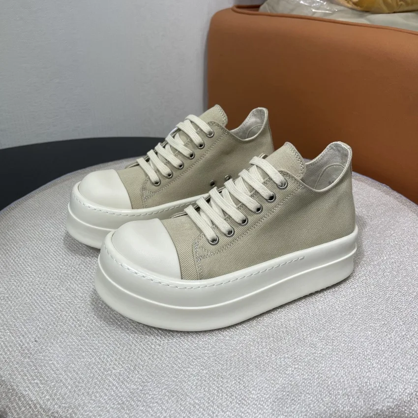 Men's Platform Shoes Women Heels Canvas Luxury Lace Up High Street Autumn Flats Black Pink High Quality Designer Sneakers
Men's Platform Shoes Women Heels Canvas Luxury Lace Up High Street Autumn Flats Black Pink High Quality Designer Sneakers
