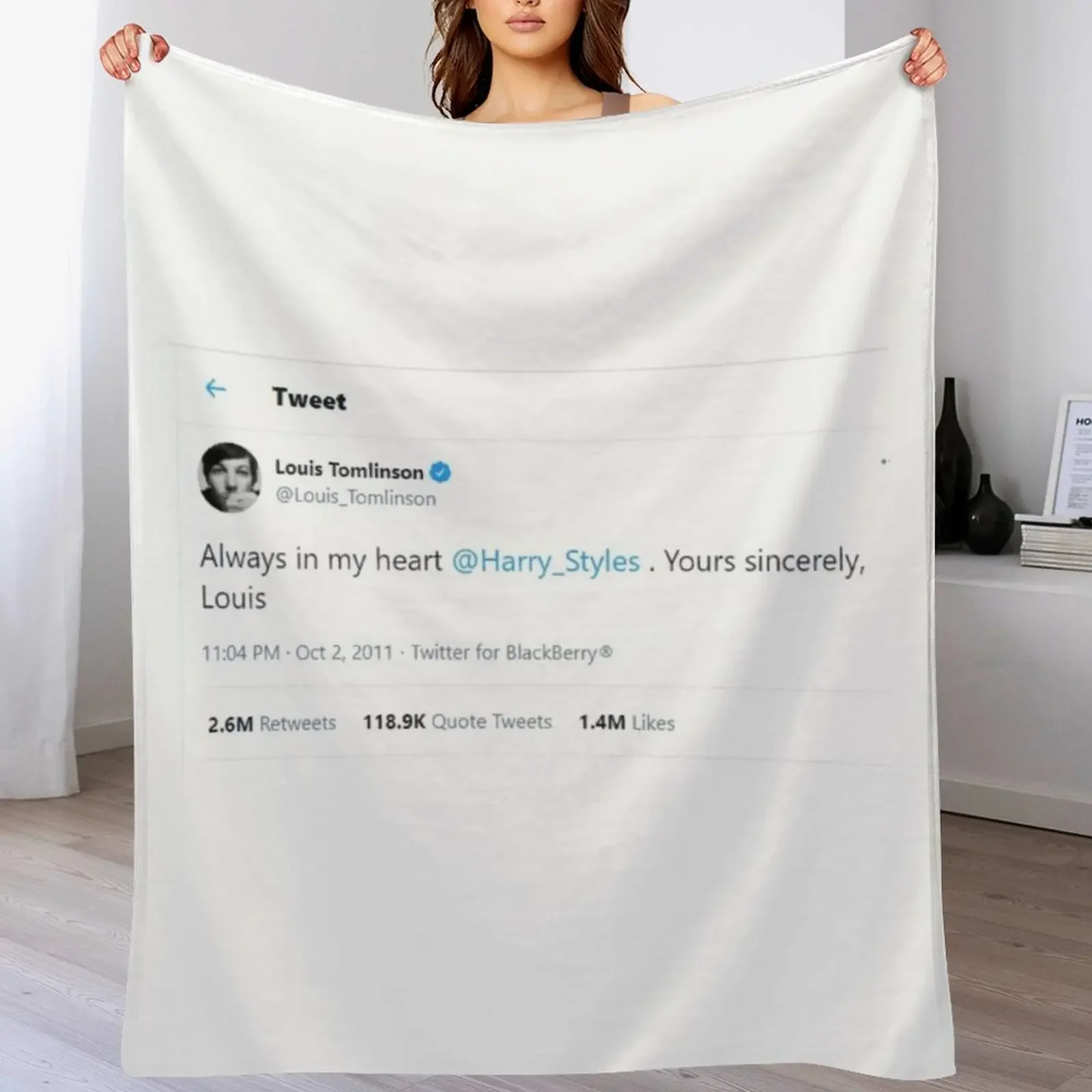 always in my heart tweet larry stylinson Throw Blanket Beach Bed Fashionable cosplay anime Thin Blankets
always in my heart tweet larry stylinson Throw Blanket Beach Bed Fashionable cosplay anime Thin Blankets