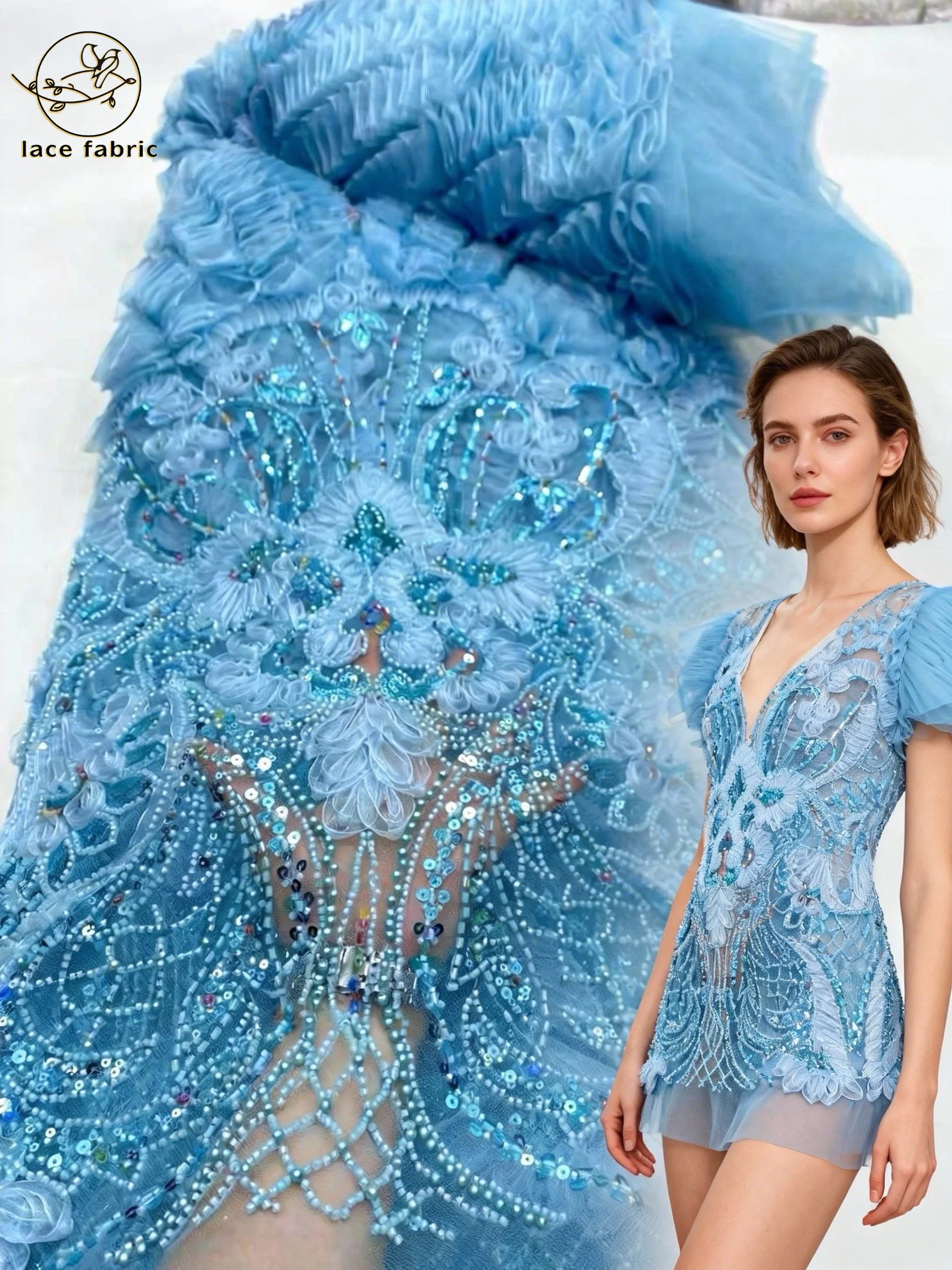 2026 New Style French Sequin Lace Fabric African Tulle 3D Beads Lace Fabric High Quality African Lace Fabric For Nigeria Wedding
2026 New Style French Sequin Lace Fabric African Tulle 3D Beads Lace Fabric High Quality African Lace Fabric For Nigeria Wedding