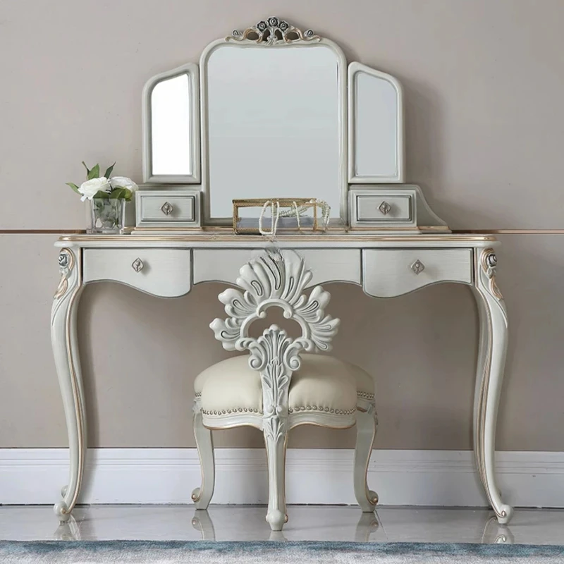 Modern Minimalist French Entry Lux Solid Wood Dressing Table Bedroom Small European Makeup Table Storage Cabinet Integrated
Modern Minimalist French Entry Lux Solid Wood Dressing Table Bedroom Small European Makeup Table Storage Cabinet Integrated