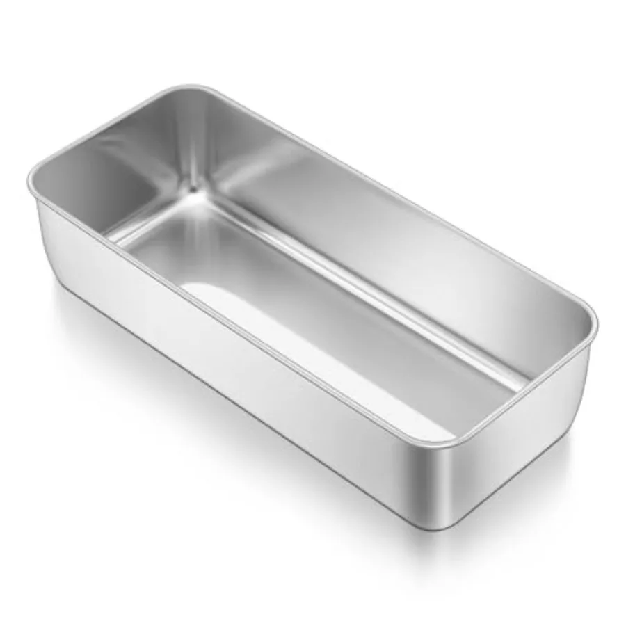 Loaf Pan, 12 x 5 Inch Stainless Steel Loaf Pans for Baking Bread, Large Bread Loaf Baking Pan for Homemade Bread, Meatloaf, Cak
Loaf Pan, 12 x 5 Inch Stainless Steel Loaf Pans for Baking Bread, Large Bread Loaf Baking Pan for Homemade Bread, Meatloaf, Cak