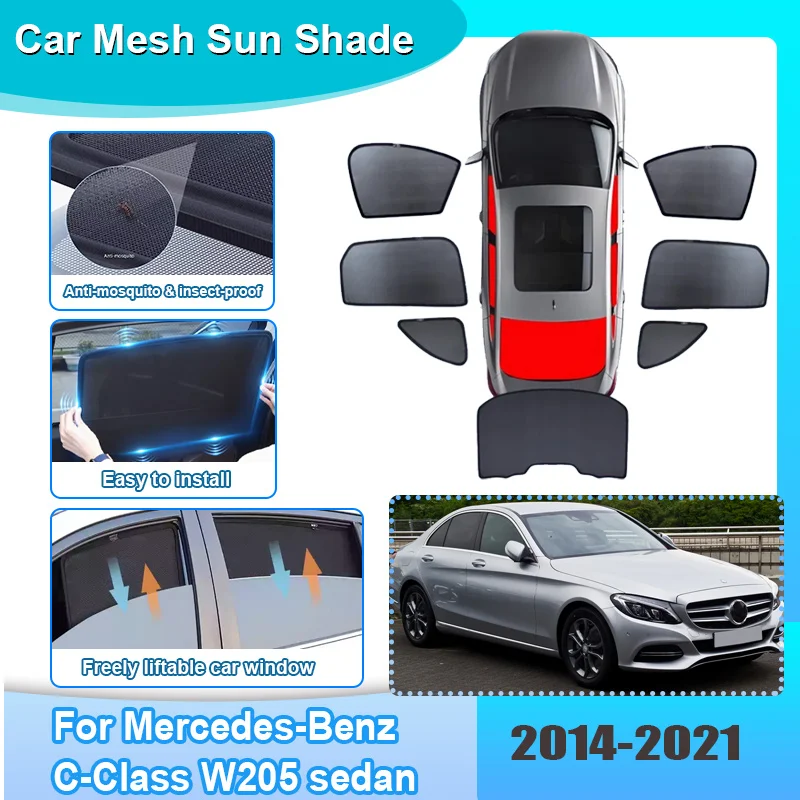 Солнцезащитная шторка для окон автомобиля Mercedes-Benz C-Class W205 Sedan 2014-2021, сетчатая, с защитой от ультрафиолета, для лобового стекла, автомобильные аксессуары
Солнцезащитная шторка для окон автомобиля Mercedes-Benz C-Class W205 Sedan 2014-2021, сетчатая, с защитой от ультрафиолета, для лобового стекла, автомобильные аксессуары