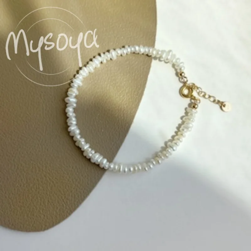 MYSOYA White Baroque Freshwater Pearl Bracelet 3-4mm With Gift Box For Her/Him Birthday/Wedding/Christmas/New Year Gift
MYSOYA White Baroque Freshwater Pearl Bracelet 3-4mm With Gift Box For Her/Him Birthday/Wedding/Christmas/New Year Gift