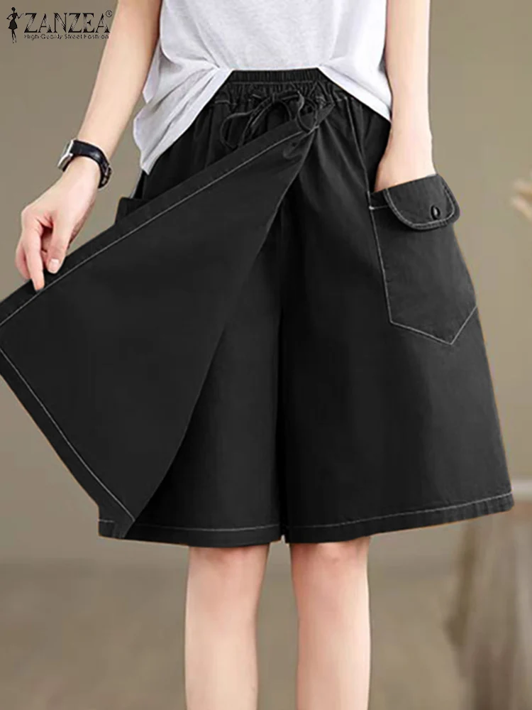 Fashion Shorts Skirts 2025 ZANZEA Vintage Solid Summer Women High Elastic Waist Pantalons Pockets Casual Loose Shorts Skirts
Fashion Shorts Skirts 2025 ZANZEA Vintage Solid Summer Women High Elastic Waist Pantalons Pockets Casual Loose Shorts Skirts