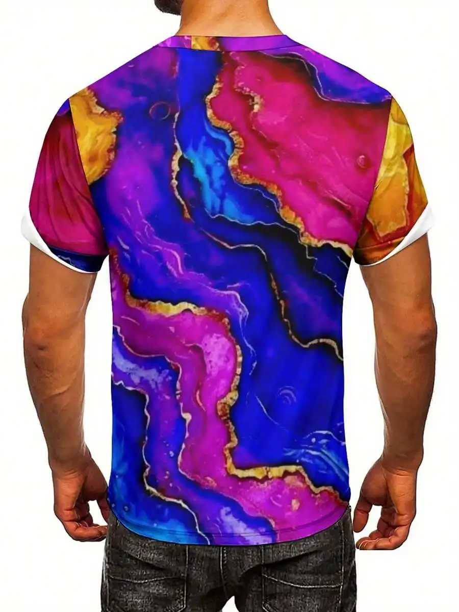 Mens 3D Print Tie-Dye Short Sleeve T-Shirt Soft Loose Fit Abstract Pattern Casual Tee
Mens 3D Print Tie-Dye Short Sleeve T-Shirt Soft Loose Fit Abstract Pattern Casual Tee