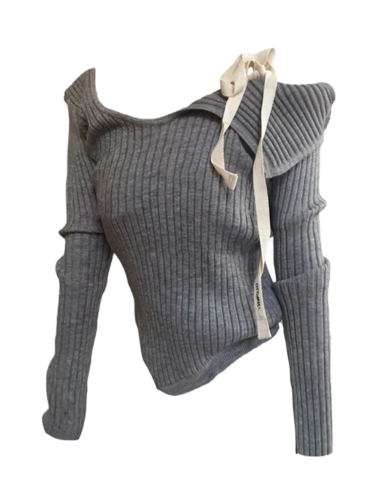 y2k Autumn Off Shoulder Irregular Bandage Casual Women Sweaters Slash Neck Long Sleeve Pullovers Sweet Chic Fashion Jumpers
y2k Autumn Off Shoulder Irregular Bandage Casual Women Sweaters Slash Neck Long Sleeve Pullovers Sweet Chic Fashion Jumpers