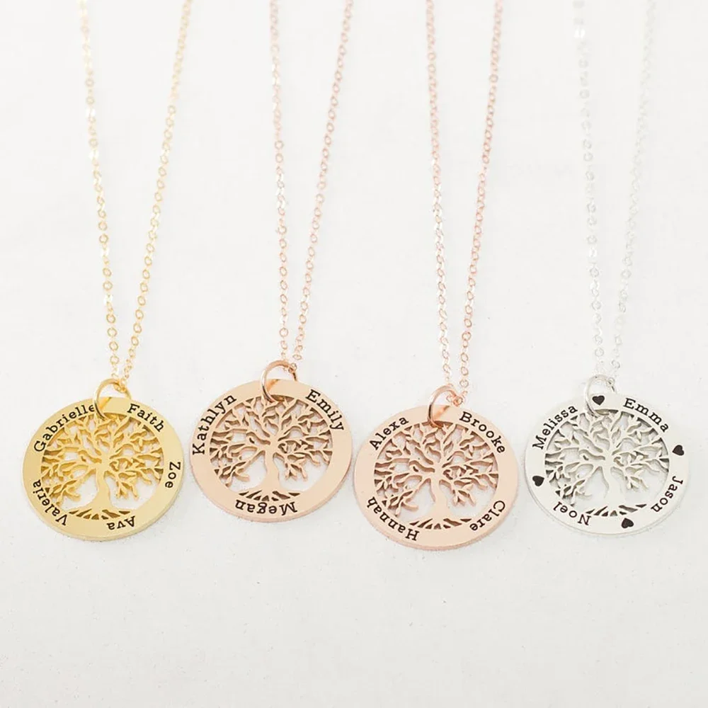 Personalised Tree of Life Jewelry for Family Pendant Engraved 1-5 Name Necklace Stainless Steel Mom Christmas Gift Free Shipping
Personalised Tree of Life Jewelry for Family Pendant Engraved 1-5 Name Necklace Stainless Steel Mom Christmas Gift Free Shipping
