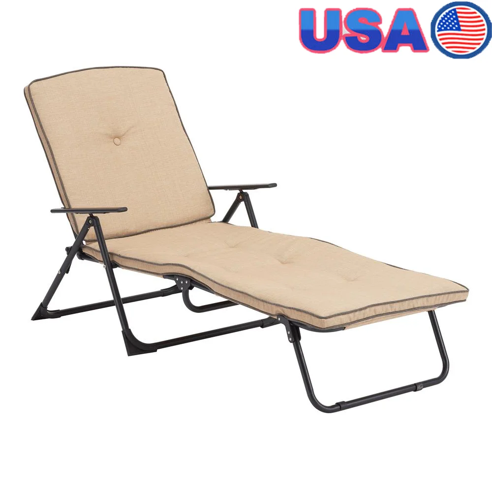 Foldable Steel Outdoor Chaise Lounge Reclining Padded Garden Chair Adjustable Portable Beach Pool Furniture Easy Storage
Foldable Steel Outdoor Chaise Lounge Reclining Padded Garden Chair Adjustable Portable Beach Pool Furniture Easy Storage