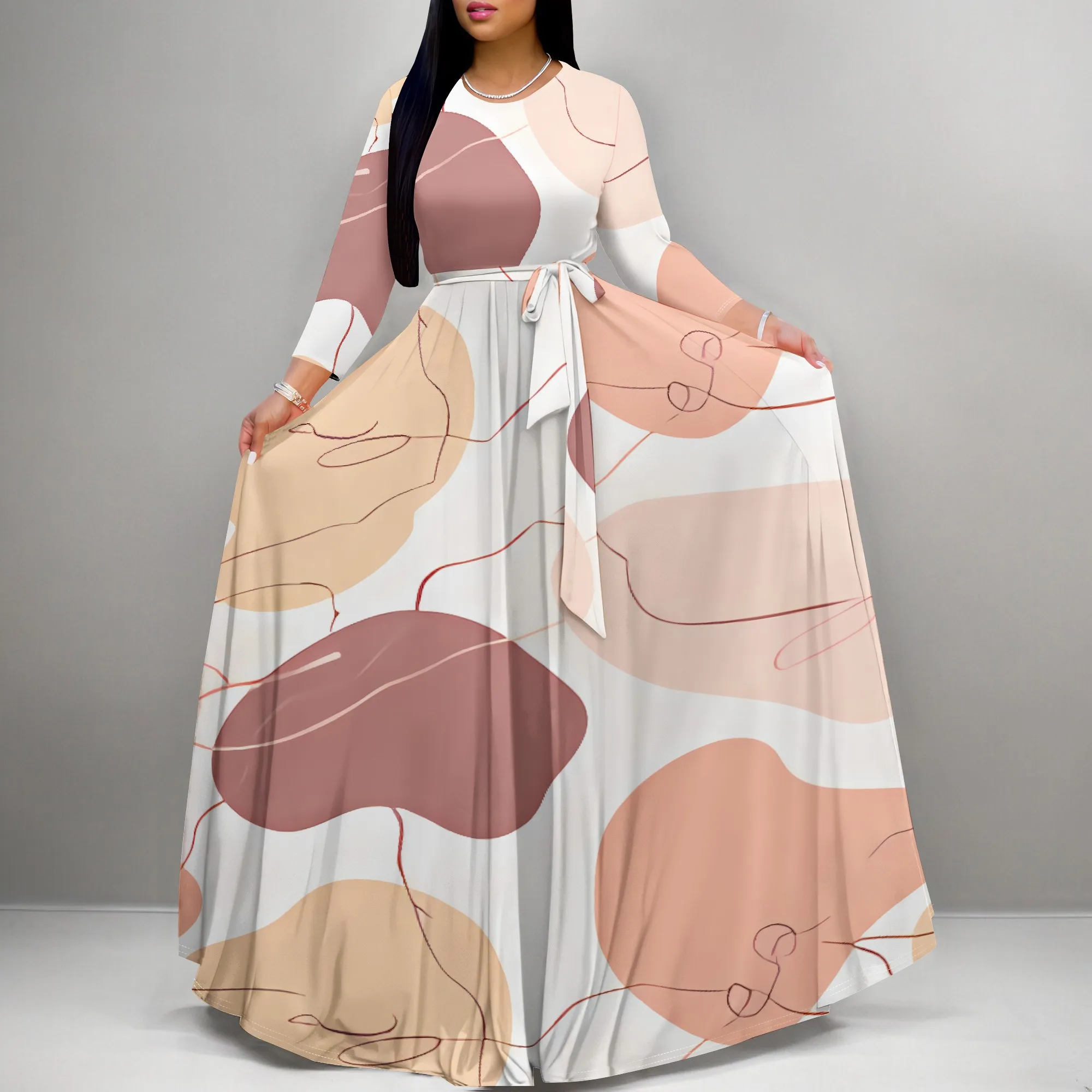 Long Sleeve Belted Maxi Dress for Women, Beautiful Floral Print, Comfortable Casual Dress
Long Sleeve Belted Maxi Dress for Women, Beautiful Floral Print, Comfortable Casual Dress