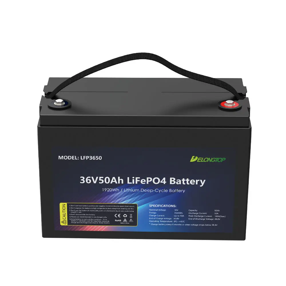 Elite Rechargeable Lithium Solar Battery LiFePO4 36V 50ah 100ah RV Marine Battery
Elite Rechargeable Lithium Solar Battery LiFePO4 36V 50ah 100ah RV Marine Battery