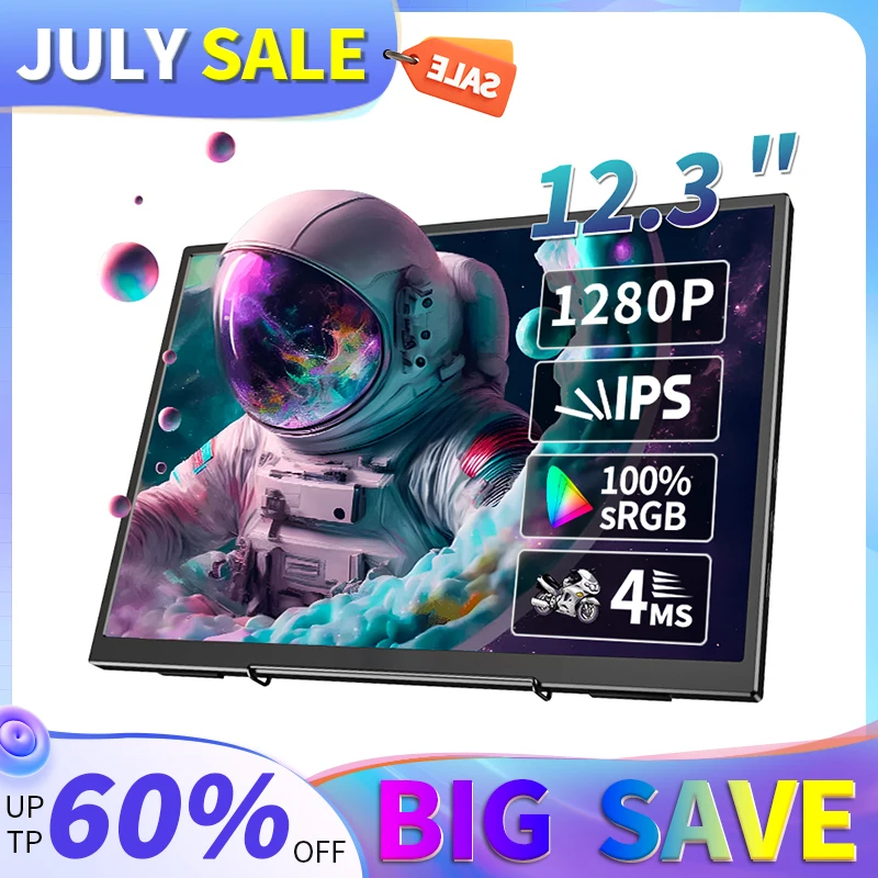 12.3 inch portable monitor 1280P 400cd/m² 60hz gaming monitor Built-in speakers for ps3/4/5 Swtich Xbox laptop iphone PC
12.3 inch portable monitor 1280P 400cd/m² 60hz gaming monitor Built-in speakers for ps3/4/5 Swtich Xbox laptop iphone PC