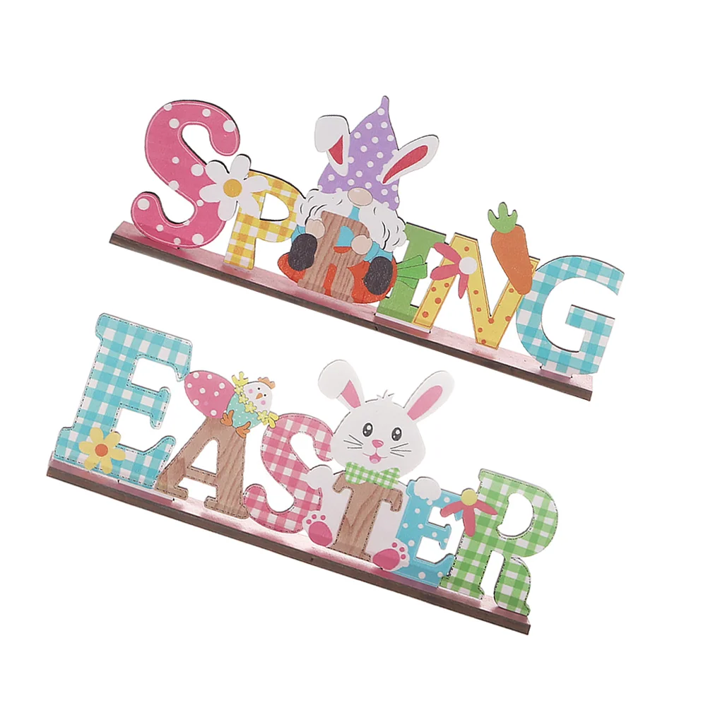 2 Pcs Desktop Easter Decorations Dining Room Table Bar Mats Wood Wooden Centerpiece Sign
2 Pcs Desktop Easter Decorations Dining Room Table Bar Mats Wood Wooden Centerpiece Sign