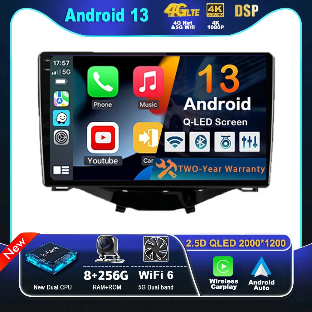 Android 13 Carplay Car Radio For Toyota Aygo Peugeot 108 Citroen C1 2016-2020 Navigation GPS Multimedia Player WiFi+4G stereo BT
Android 13 Carplay Car Radio For Toyota Aygo Peugeot 108 Citroen C1 2016-2020 Navigation GPS Multimedia Player WiFi+4G stereo BT