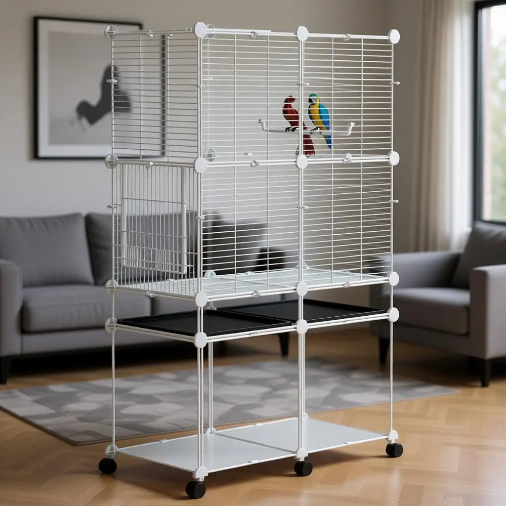 Large Detachable Stand Bird Cage with Wheels, Suitable for Parrots, Cockatiels, Conures, Budgies, and Lovebirds
Large Detachable Stand Bird Cage with Wheels, Suitable for Parrots, Cockatiels, Conures, Budgies, and Lovebirds