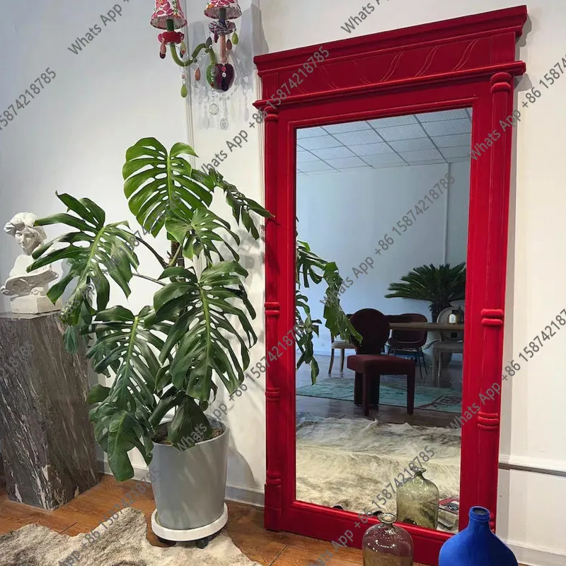 Ретро флокированное туалетное зеркало в европейском стиле, классическое зеркало для всего тела, магазин одежды, художественное креативное напольное зеркало
Ретро флокированное туалетное зеркало в европейском стиле, классическое зеркало для всего тела, магазин одежды, художественное креативное напольное зеркало