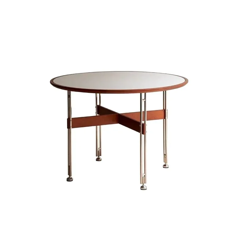 Ancient style simple retro solid wood dining table in the rock slab, small apartment round dining table
Ancient style simple retro solid wood dining table in the rock slab, small apartment round dining table