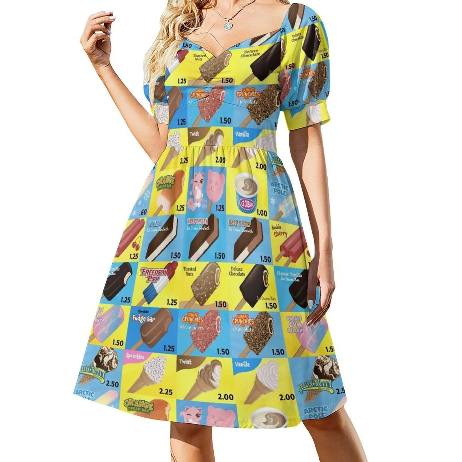 Ice Cream Truck Menu Short Sleeved Dress Dress women summer woman dress 2025
Ice Cream Truck Menu Short Sleeved Dress Dress women summer woman dress 2025