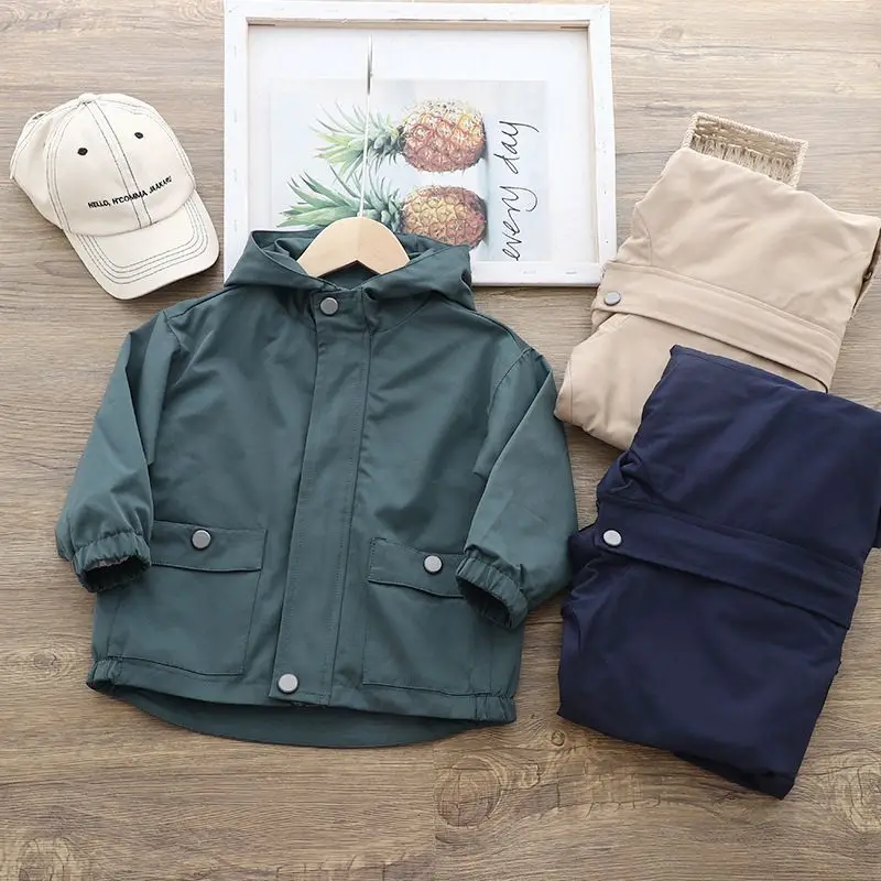 Spring Autumn Kid Boys Jackets Zipper Hodded Solid Color Long Sleeve Children Boys Windbreak Casual Exterior Students Boys Coats
Spring Autumn Kid Boys Jackets Zipper Hodded Solid Color Long Sleeve Children Boys Windbreak Casual Exterior Students Boys Coats