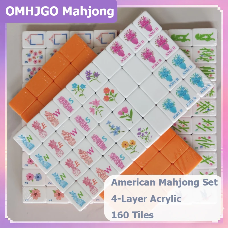 OMHJGO Luxury Modern Acrylic Mahjong Tile Bright Orange Engraved American Mahjong Set Travel Mah Jongg Family Entertainment Gift
OMHJGO Luxury Modern Acrylic Mahjong Tile Bright Orange Engraved American Mahjong Set Travel Mah Jongg Family Entertainment Gift