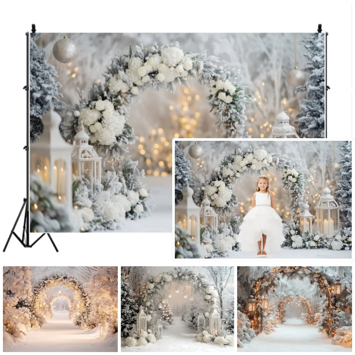 Christmas Winter Decorations Photography Backdrops White Wreath Arch Snow Light Wedding Baby Shower Birthday Party Backgrounds
Christmas Winter Decorations Photography Backdrops White Wreath Arch Snow Light Wedding Baby Shower Birthday Party Backgrounds