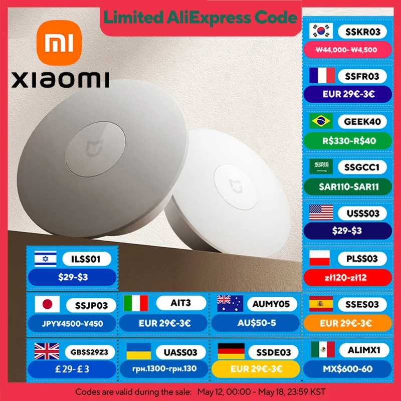 XIAOMI MIJIA Night Light 3,Smart LED with Light & Motion Sensor,Type-C Charge,Long Battery Life,Magnetic Base,Adjust brightness
XIAOMI MIJIA Night Light 3,Smart LED with Light & Motion Sensor,Type-C Charge,Long Battery Life,Magnetic Base,Adjust brightness