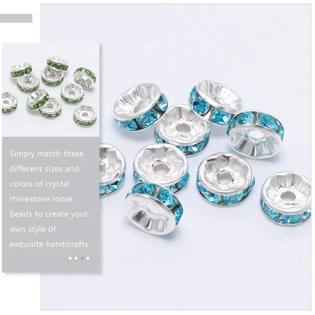 300pcs Crystal Spacer Exquisite Loose Jewelry Making Colorful Diy Crafts Handmade Bracelet Necklace Supplies Rhinestone Alloy
300pcs Crystal Spacer Exquisite Loose Jewelry Making Colorful Diy Crafts Handmade Bracelet Necklace Supplies Rhinestone Alloy