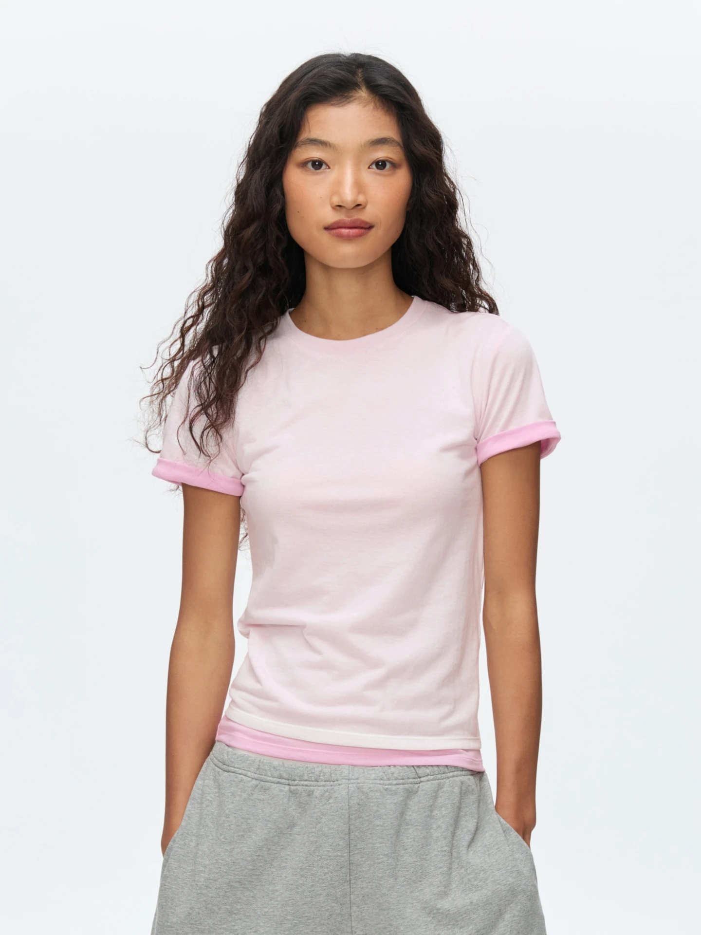 Oneup Summer Slimming Loose Fit Color Block Short Sleeve T-Shirt Women's Fake Two-Piece Lightweight Breathable Commute Top
Oneup Summer Slimming Loose Fit Color Block Short Sleeve T-Shirt Women's Fake Two-Piece Lightweight Breathable Commute Top