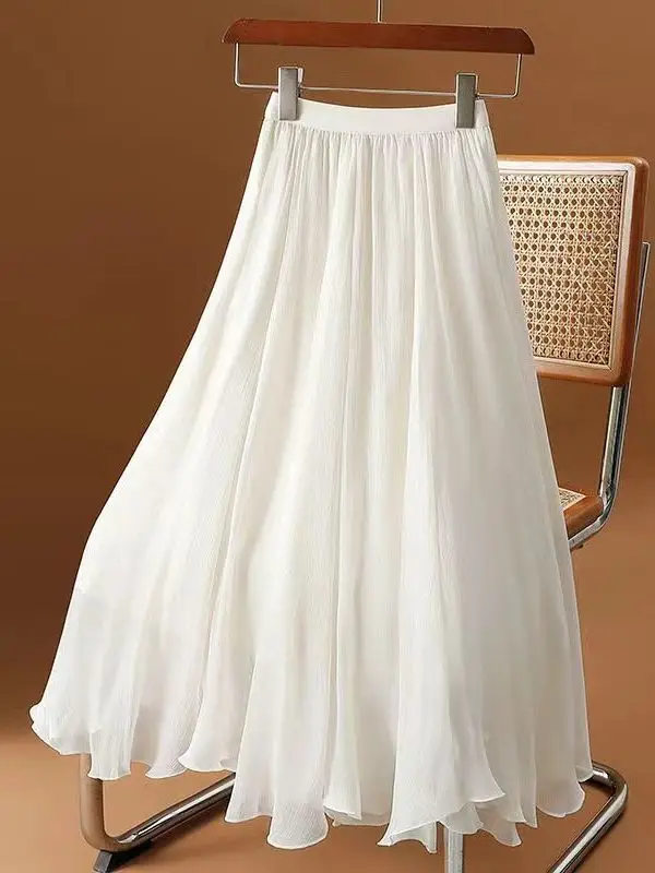 Elegant A-Line Midi Skirt Fairy Tale Flowing Gauze Women Spring Summer Autumn New Style Fairy Skirt High Waist Polyester
Elegant A-Line Midi Skirt Fairy Tale Flowing Gauze Women Spring Summer Autumn New Style Fairy Skirt High Waist Polyester