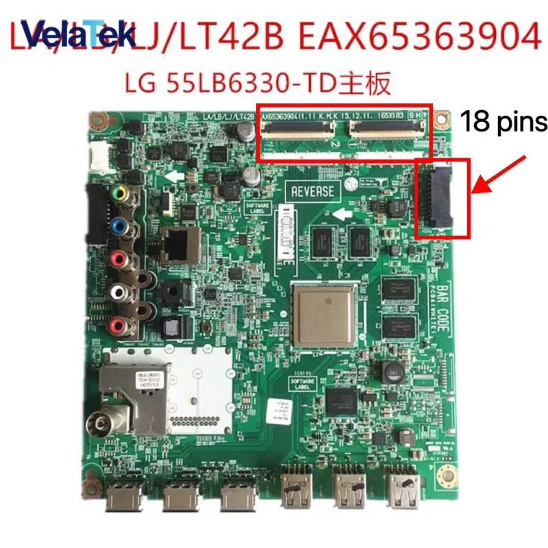 New original for LG55LB6330-TD 50LB6500 TV motherboard LA/LB/LJLT42B EAX65363904 (1.1)
New original for LG55LB6330-TD 50LB6500 TV motherboard LA/LB/LJLT42B EAX65363904 (1.1)