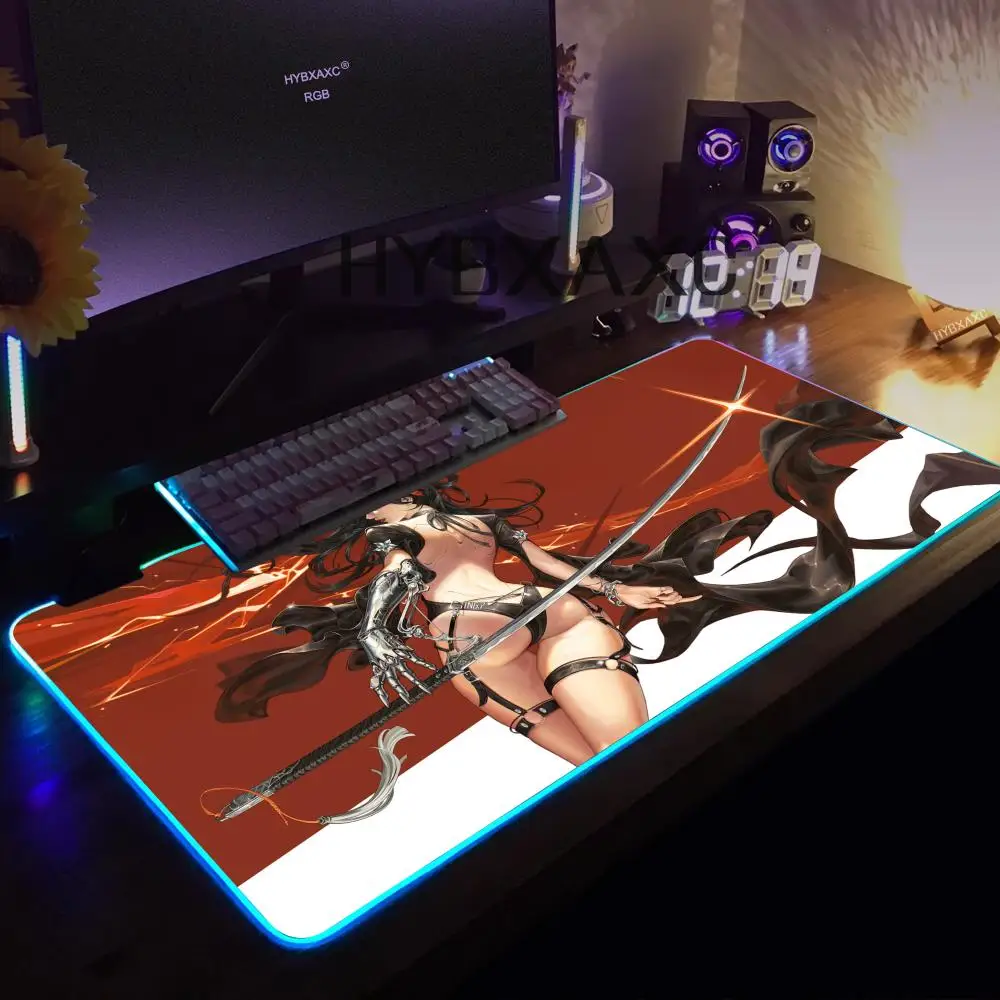 katana Girl Mouse Pad RGB Gaming Mouse Pad Desk Mat HD Gamer Large LED Light XXL MousePads PC Computer Carpet
katana Girl Mouse Pad RGB Gaming Mouse Pad Desk Mat HD Gamer Large LED Light XXL MousePads PC Computer Carpet