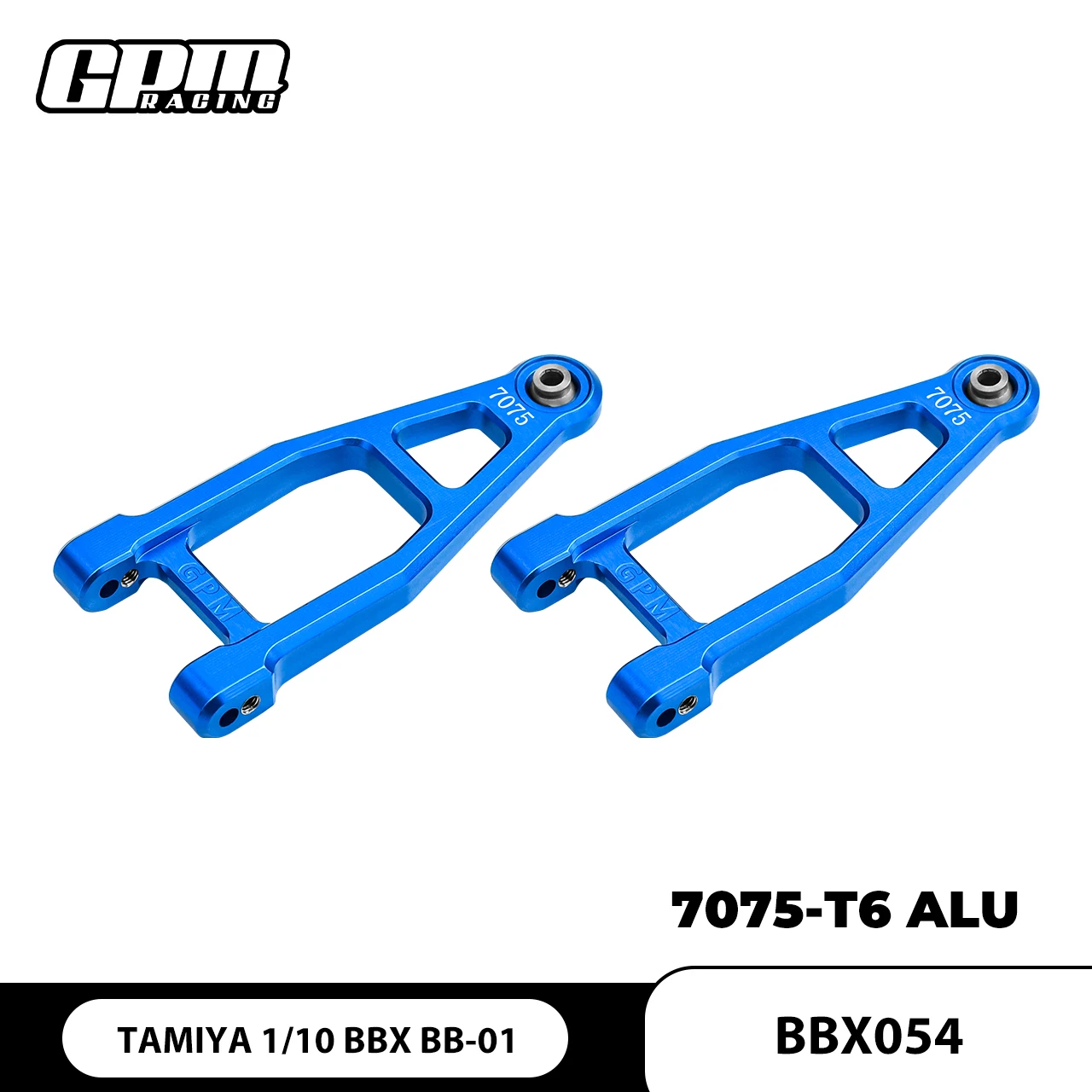 GPM Aluminum 7075 Front upper suspension arms For TAMIYA 1/10 BBX BB-01 58719
GPM Aluminum 7075 Front upper suspension arms For TAMIYA 1/10 BBX BB-01 58719