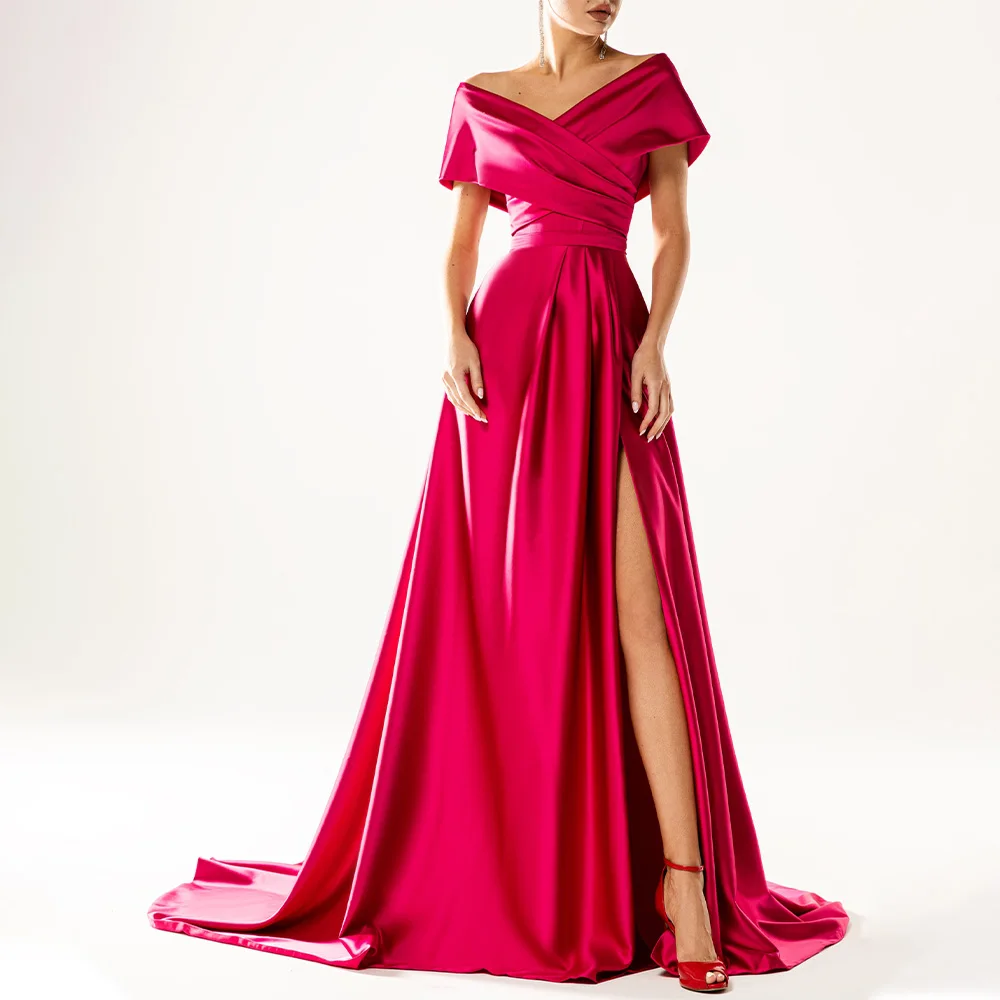 Red Satin Evening Dress for Women Elegant A Line Belt Side Slit Gowns Long V Neck Sleeveless Formal Party Dresses 2023
Red Satin Evening Dress for Women Elegant A Line Belt Side Slit Gowns Long V Neck Sleeveless Formal Party Dresses 2023