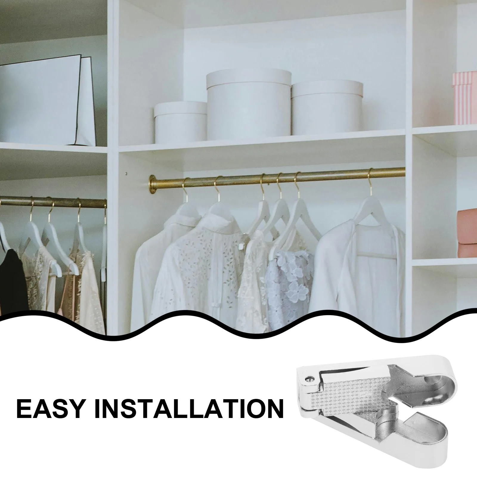 2Pcs Closet Rod End Supports Wardrobe Rod Bracket Thickened Flange Holder Strong Bearing Capacity for Bathroom Laundry
2Pcs Closet Rod End Supports Wardrobe Rod Bracket Thickened Flange Holder Strong Bearing Capacity for Bathroom Laundry