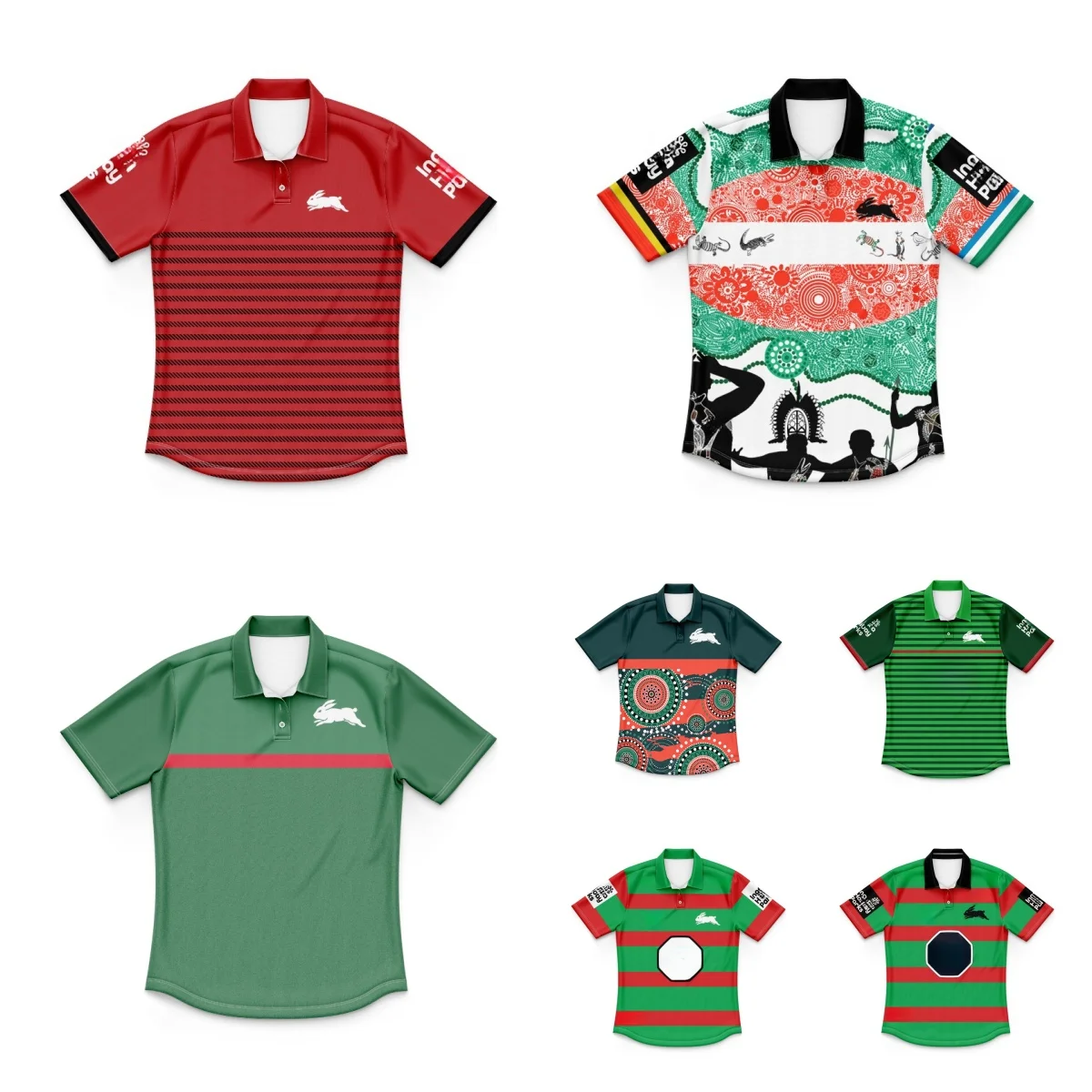 2024 South Sydney Rabbitos — детская рубашка-поло для регби — дома и на выезде/тренировки/днийные — высококачественная детская рубашка-поло
2024 South Sydney Rabbitos — детская рубашка-поло для регби — дома и на выезде/тренировки/днийные — высококачественная детская рубашка-поло