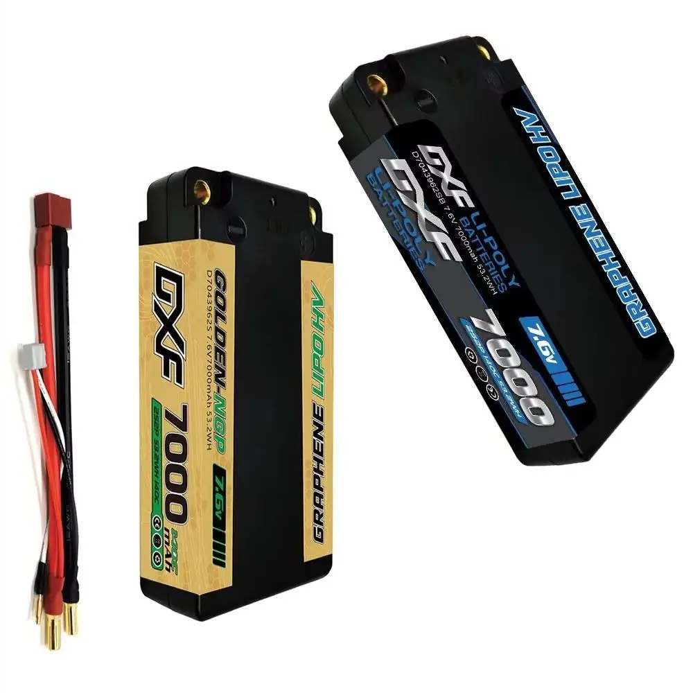 DXF 2S 7000mAh Shorty Lipo Battery 7.6V 140C 5mm T Plug Hardcase for 1/10 Buggy Truggy Offroad Boat Car Truck RACING Helicopter
DXF 2S 7000mAh Shorty Lipo Battery 7.6V 140C 5mm T Plug Hardcase for 1/10 Buggy Truggy Offroad Boat Car Truck RACING Helicopter