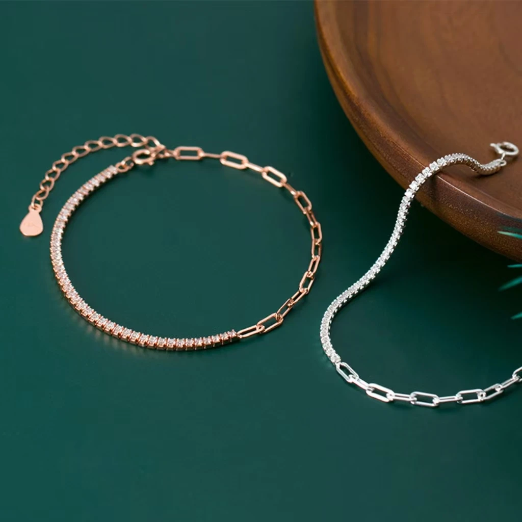 Shiny Zirconia 2.5mm Tennis Bracelet 925 Sterling Silver Fashion Chain Bracelet Women's Fine Jewelry
Shiny Zirconia 2.5mm Tennis Bracelet 925 Sterling Silver Fashion Chain Bracelet Women's Fine Jewelry