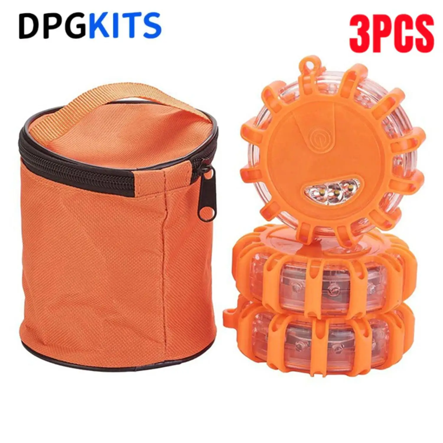 3pcs LED Road Flare Emergency Lights Flashing Warning Flare Kit Roadside Safety Beacon Disc with Magnetic Base Storage Bags
3pcs LED Road Flare Emergency Lights Flashing Warning Flare Kit Roadside Safety Beacon Disc with Magnetic Base Storage Bags