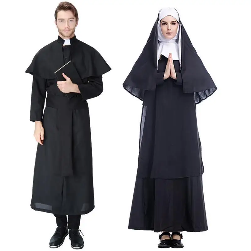 Halloween Nun Costume Priest Role-play Masquerade Party Outfit Music of the Night Ballet Costume Cosplay Women's Ethnic Wear
Halloween Nun Costume Priest Role-play Masquerade Party Outfit Music of the Night Ballet Costume Cosplay Women's Ethnic Wear