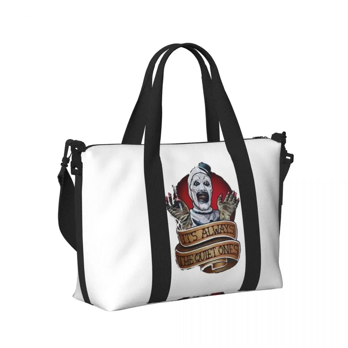 Terrifier Beach Travel Bag Large Capacity Tote Bags for Gym Yoga Women Shopping Duffle Shoulder Bag
Terrifier Beach Travel Bag Large Capacity Tote Bags for Gym Yoga Women Shopping Duffle Shoulder Bag