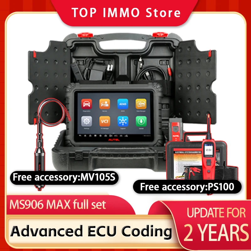 Autel Maxisys MS906 Max Professional Diagnostic Scanner with Bluetooth VCI Bi-Directional control Upgrade of MS906 PRO/MS906BT
Autel Maxisys MS906 Max Professional Diagnostic Scanner with Bluetooth VCI Bi-Directional control Upgrade of MS906 PRO/MS906BT