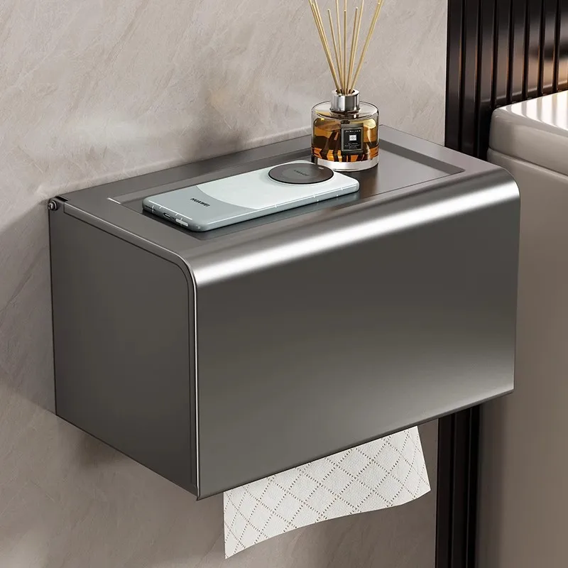 Space Aluminum Toilet Paper Box Waterproof Bathroom Paper Storage Rack Punch-free Wall-mounted Tissue Holders Toilet Accessories
Space Aluminum Toilet Paper Box Waterproof Bathroom Paper Storage Rack Punch-free Wall-mounted Tissue Holders Toilet Accessories