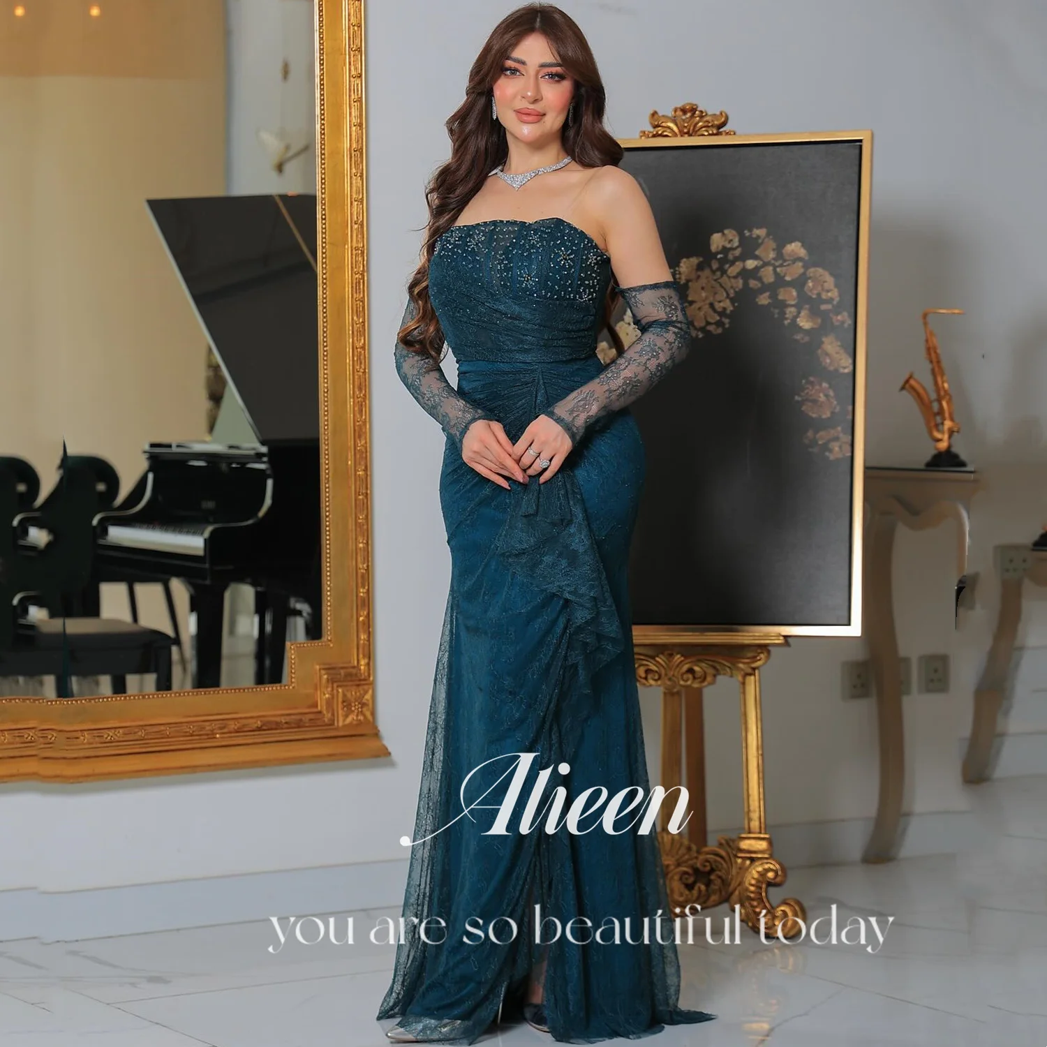 Aileen فساتين سهرة Women Evening Dress Customized Dark Blue Luxurious Evening Dresses 2025 Luxury Mermaid Vestidos De Festa Lace
Aileen فساتين سهرة Women Evening Dress Customized Dark Blue Luxurious Evening Dresses 2025 Luxury Mermaid Vestidos De Festa Lace