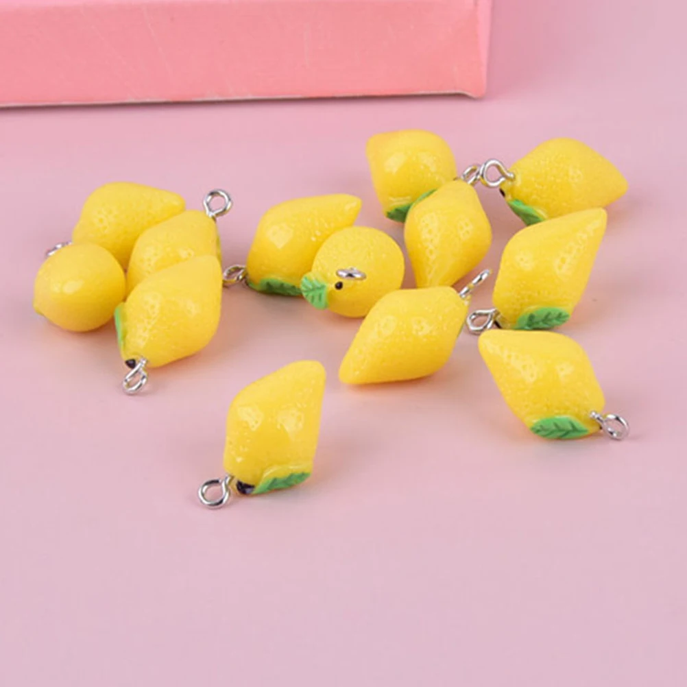 20Pcs Lemon Charms Resin Jewelry Findings Fruit Charms For Diy Bracelet Earring Necklace Making Accessories
20Pcs Lemon Charms Resin Jewelry Findings Fruit Charms For Diy Bracelet Earring Necklace Making Accessories