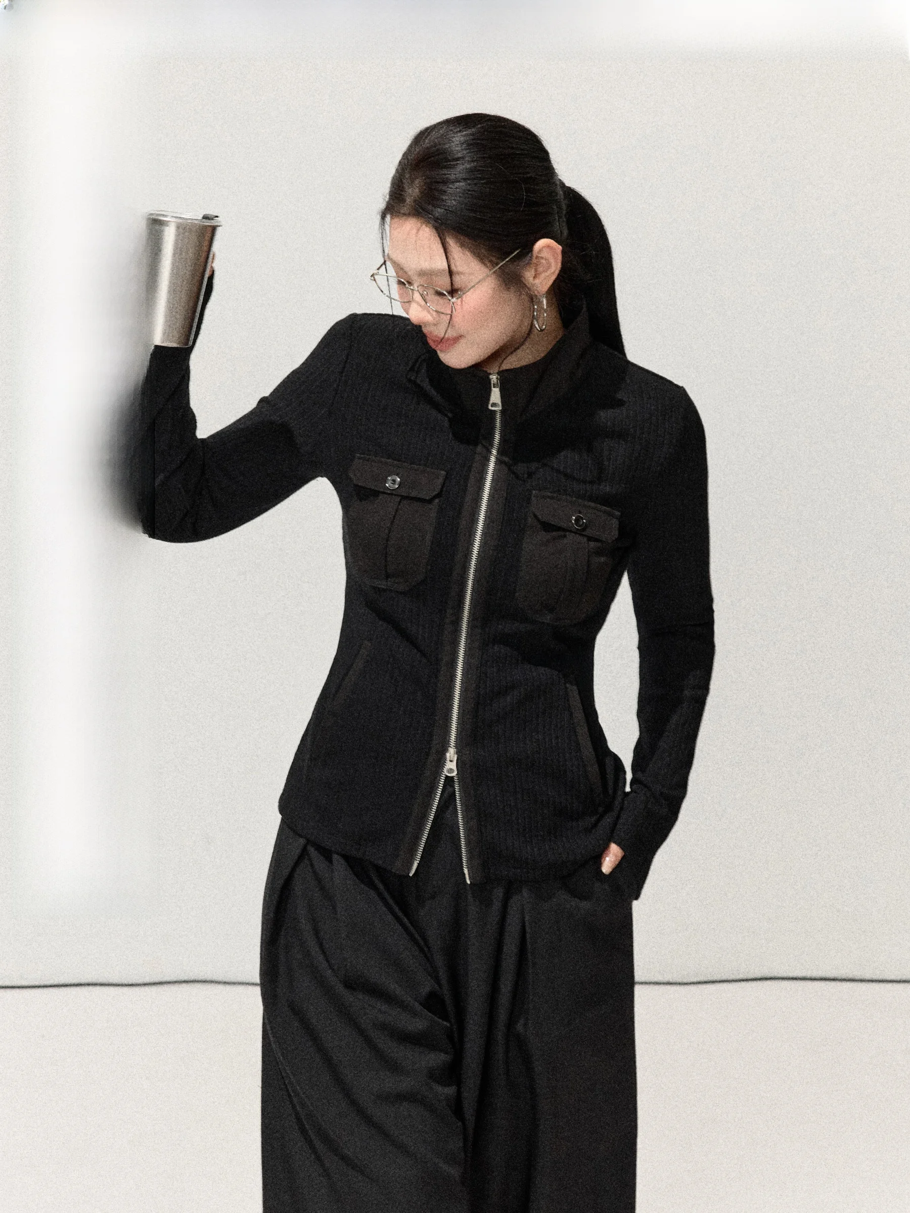 Sli Cool Girl Plump MM Stand Collar Double Zipper Knitted Sweater Large Size Top Faionable Trendy Long Sve Cardigan
Sli Cool Girl Plump MM Stand Collar Double Zipper Knitted Sweater Large Size Top Faionable Trendy Long Sve Cardigan