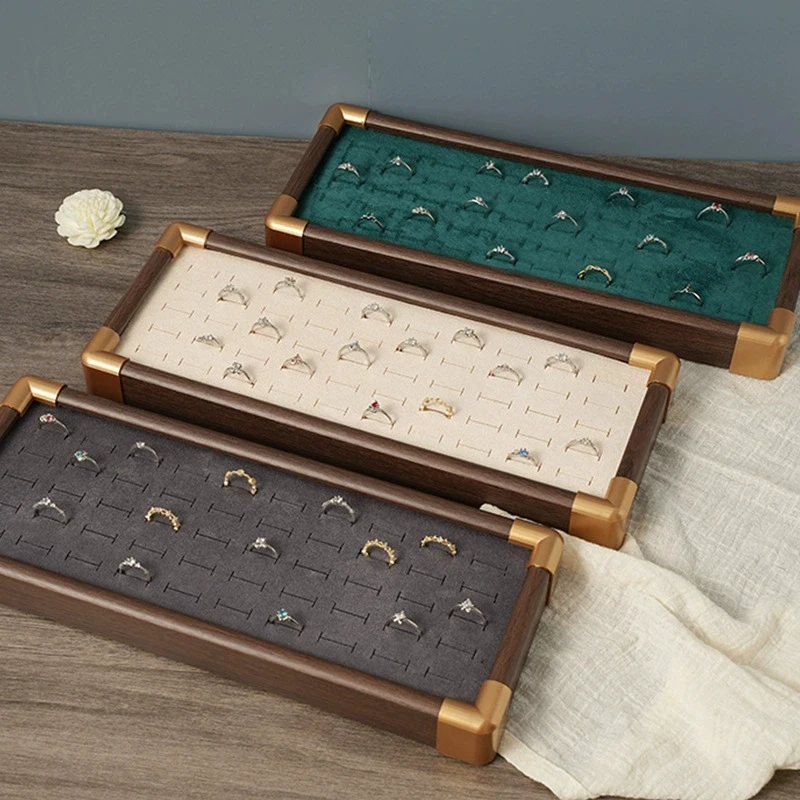 Модный деревянный лоток для колец, большая емкость, кольца, серьги, браслет, ожерелье, лотки для хранения, органайзер для ювелирных изделий, витрина, реквизит
Модный деревянный лоток для колец, большая емкость, кольца, серьги, браслет, ожерелье, лотки для хранения, органайзер для ювелирных изделий, витрина, реквизит